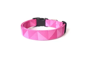 Pink Geometric Dog Collar