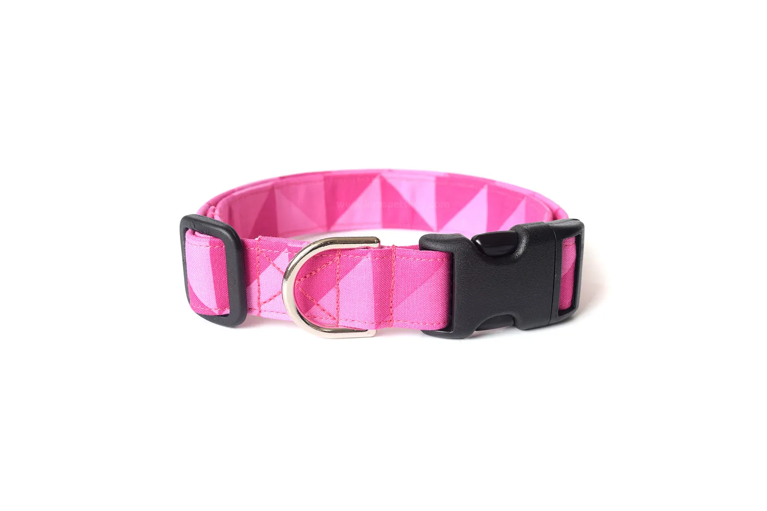 Pink Geometric Dog Collar