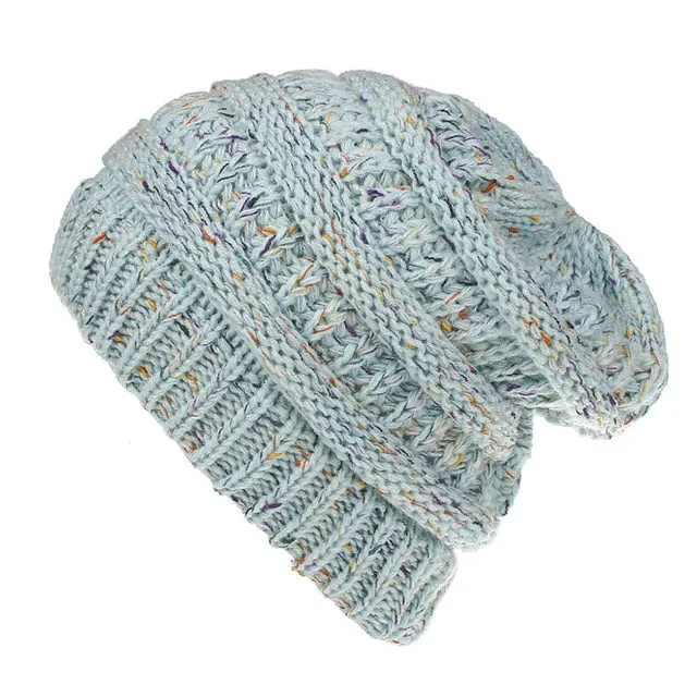 Pony Tail Beanies.. Assorted Colours.