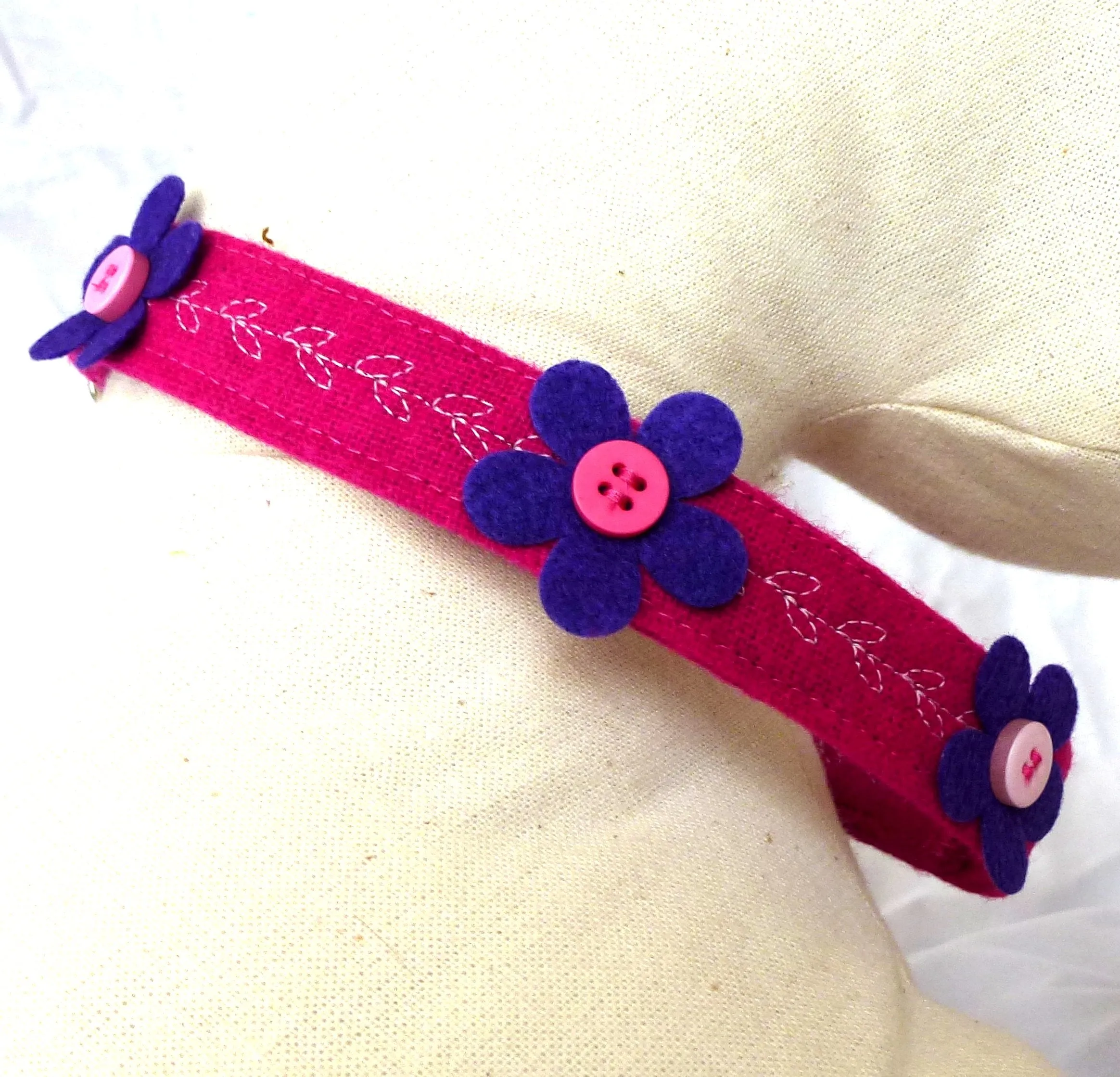 Pretty Flower Fuchsia Collar by Prediletto