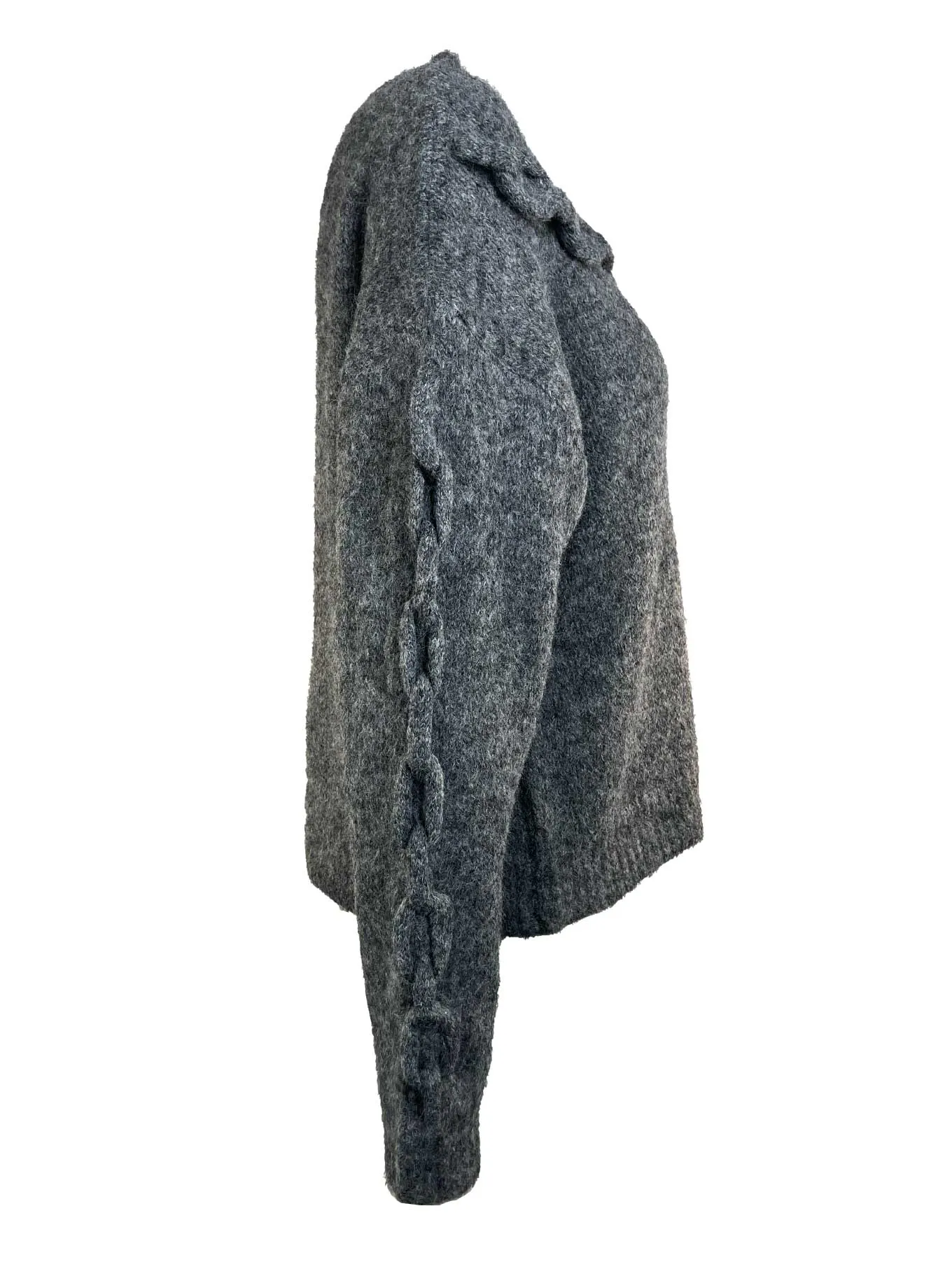 Pullover Kette grau