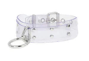 Pvc1  Bondage Collar With Large Ring