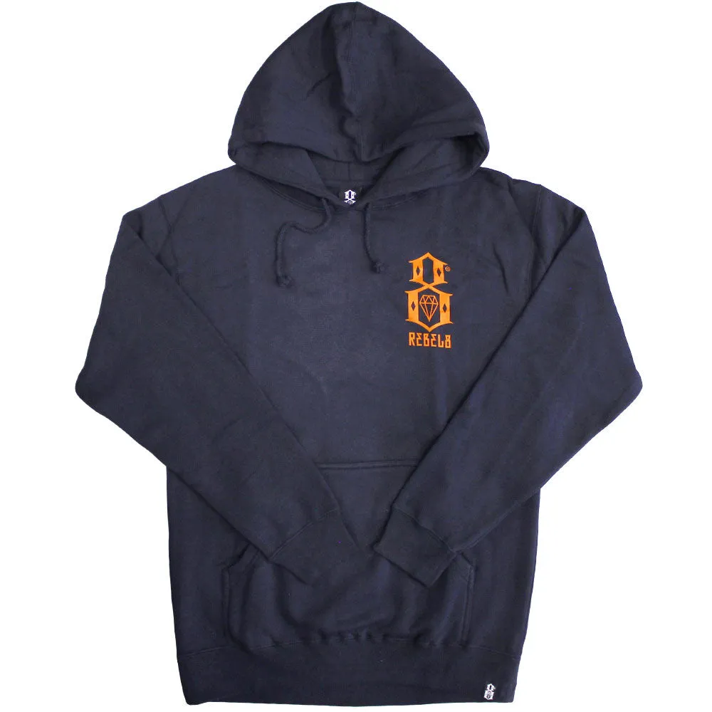Rebel8 Logo Pullover Hoodie Navy