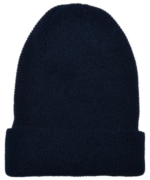 Recycled yarn waffle knit beanie (1505RY) | Navy