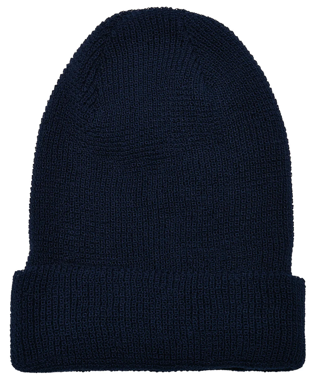 Recycled yarn waffle knit beanie (1505RY) | Navy