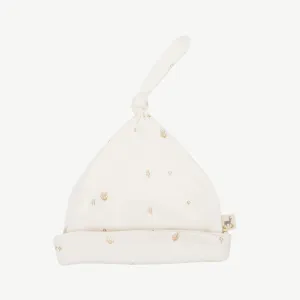 Red Caribou - Organic Pima Cotton Beanie - Ivory Mushrooms