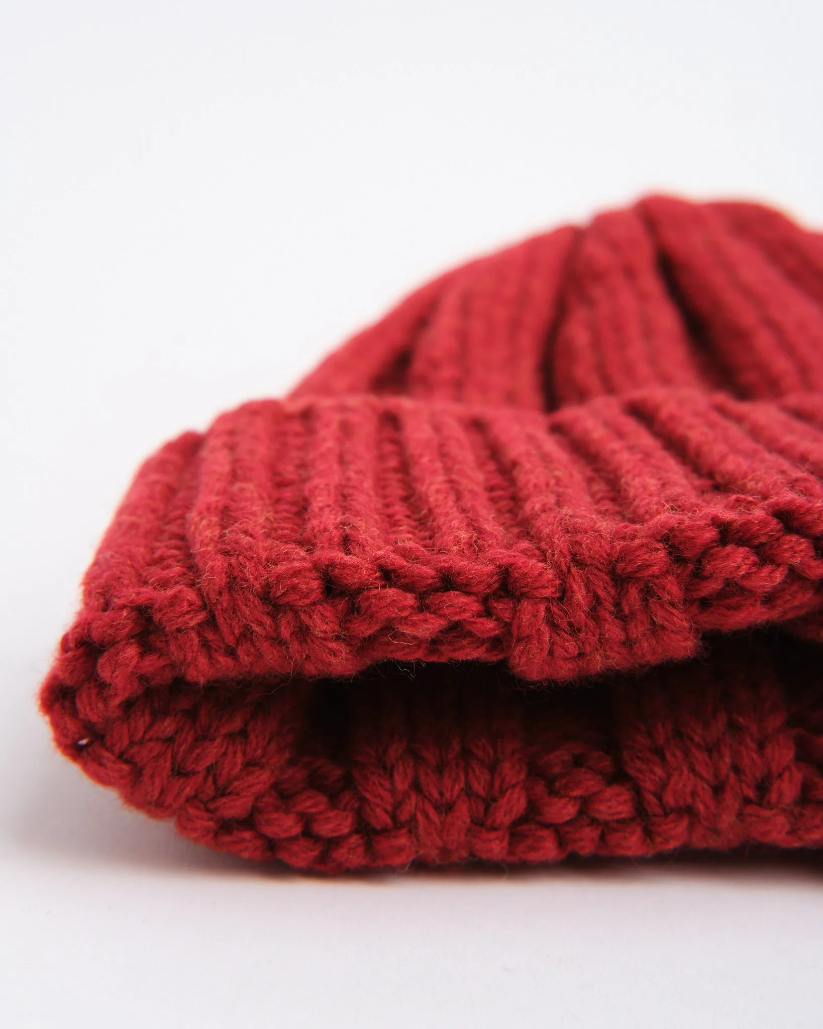 Rib Beanie Red
