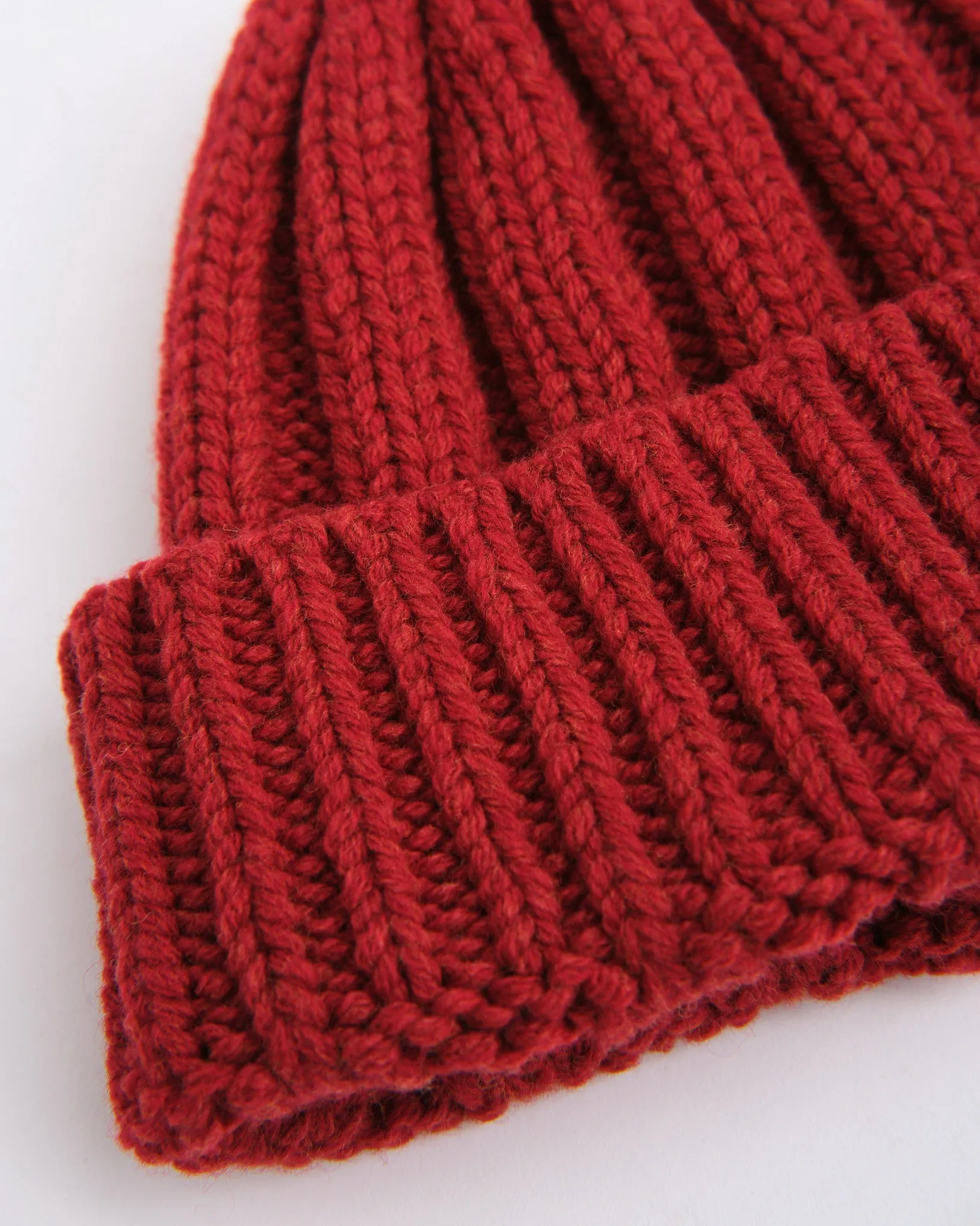 Rib Beanie Red