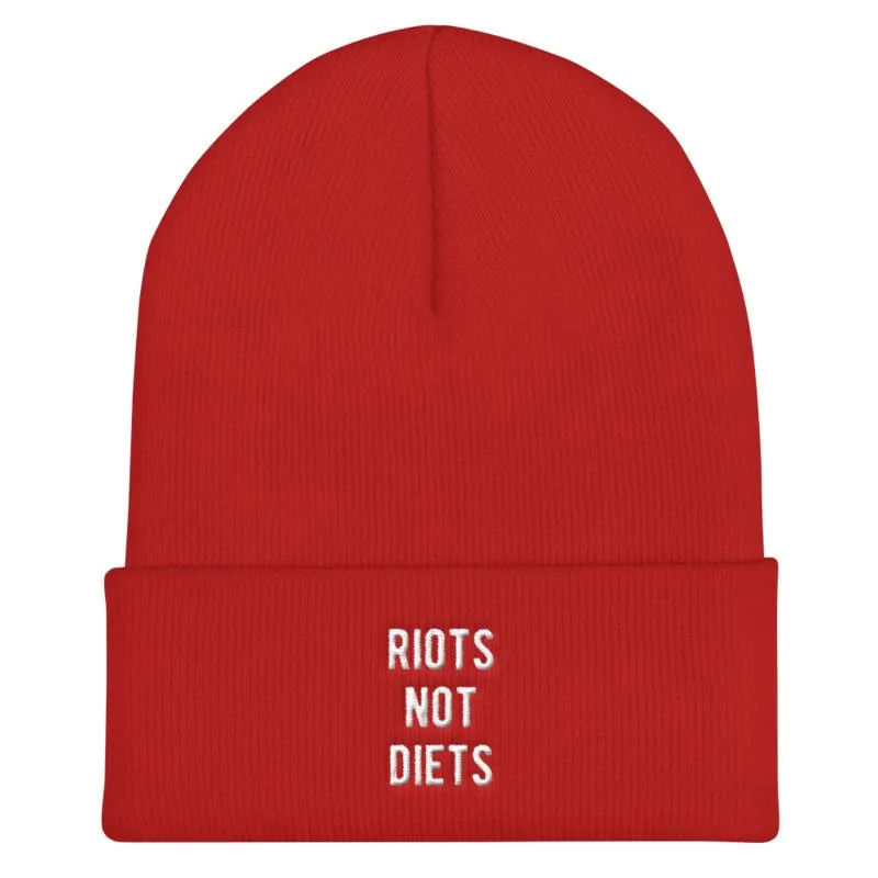 Riots Not Diets Feminist Beanie Hat