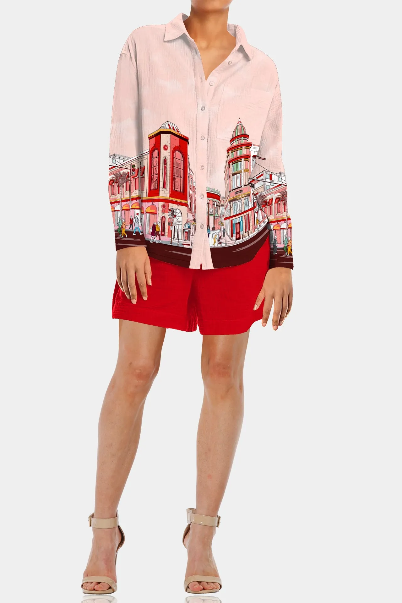 Rodeo Drive Print Button Down Shirts