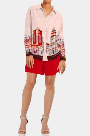 Rodeo Drive Print Button Down Shirts