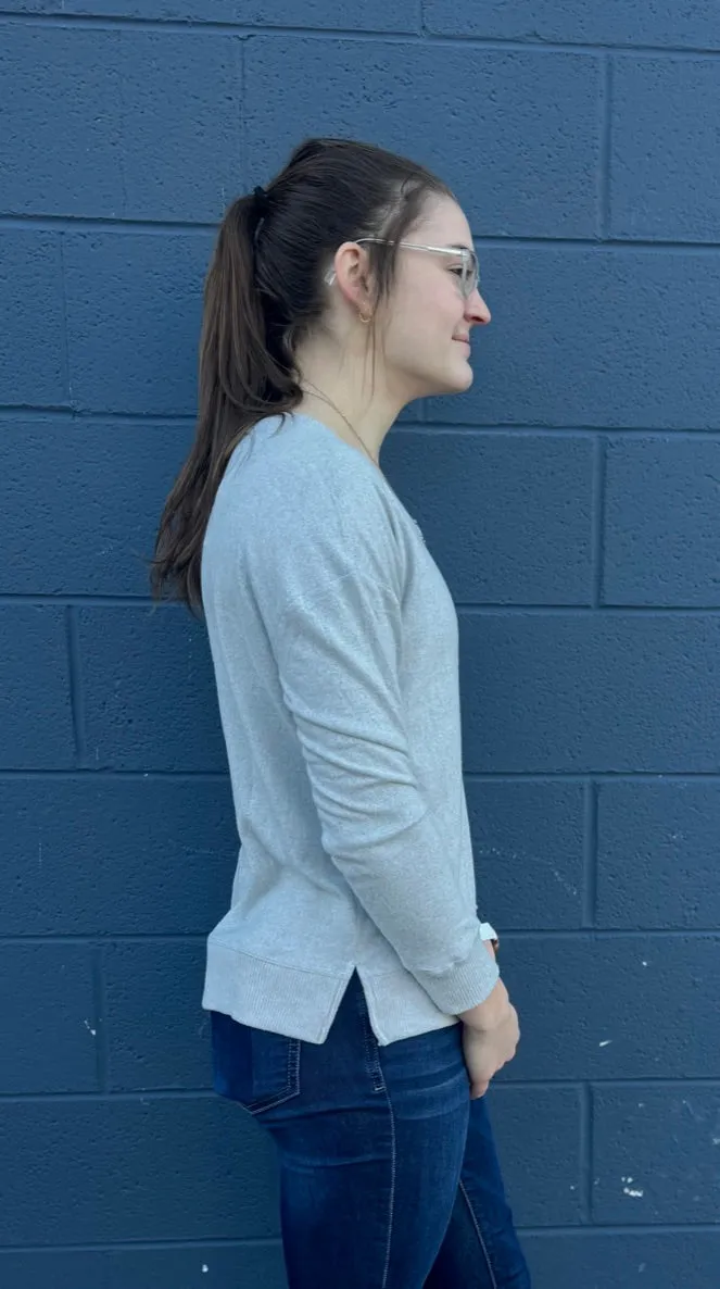 Round Neck Pullover Knit Top