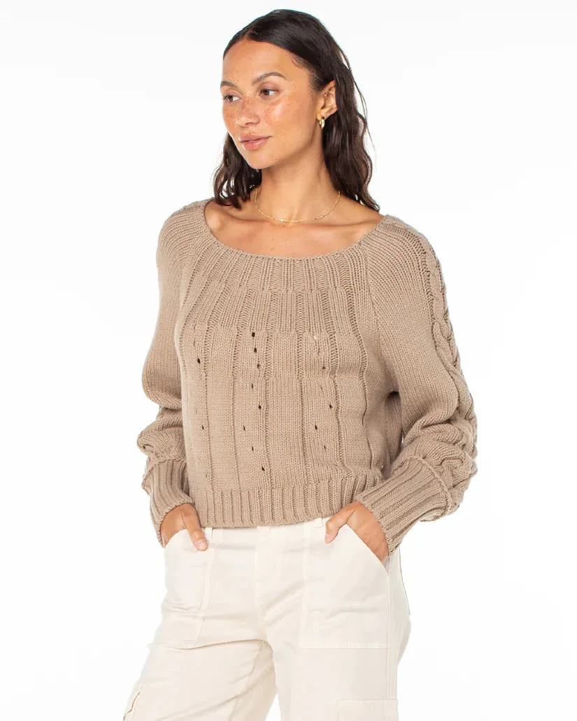 Roxy Day Dream Boat Neck Sweater