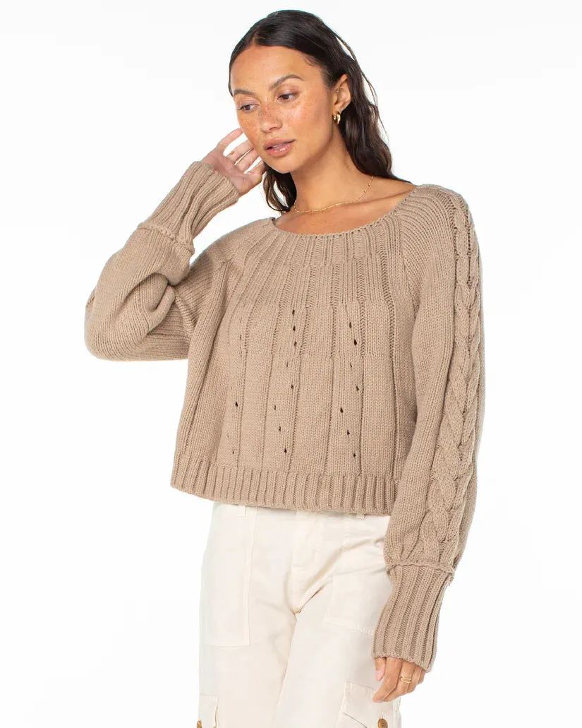 Roxy Day Dream Boat Neck Sweater