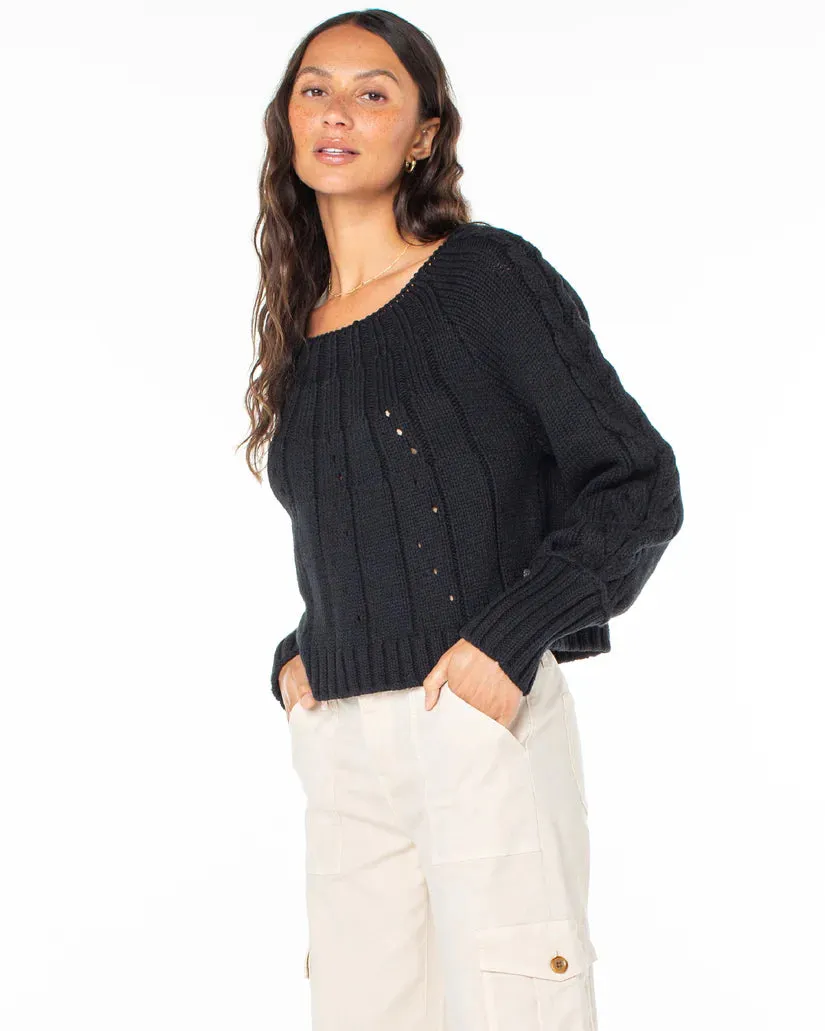 Roxy Day Dream Boat Neck Sweater
