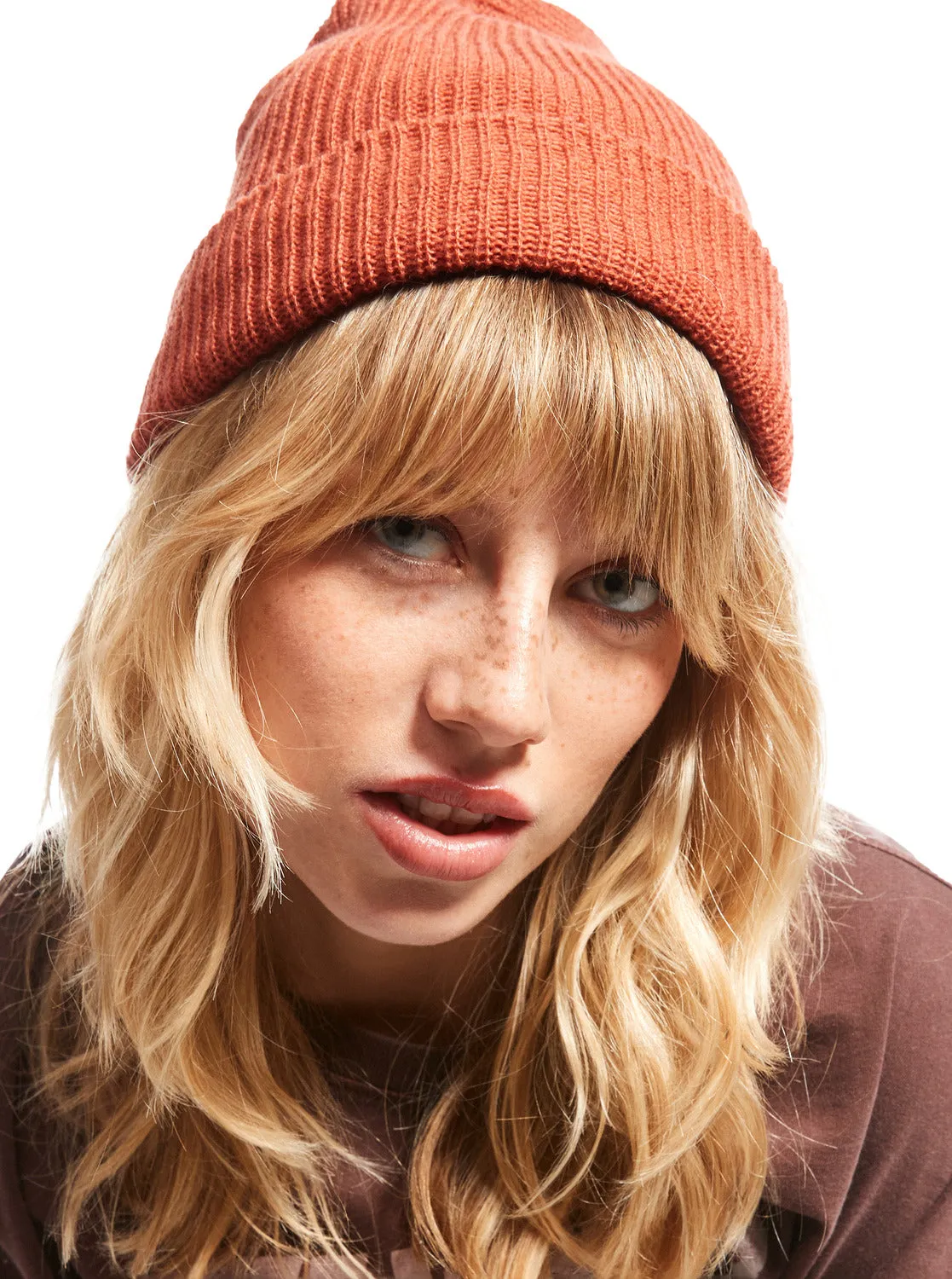 Roxy Island Fox Beanie-Cedar Wood