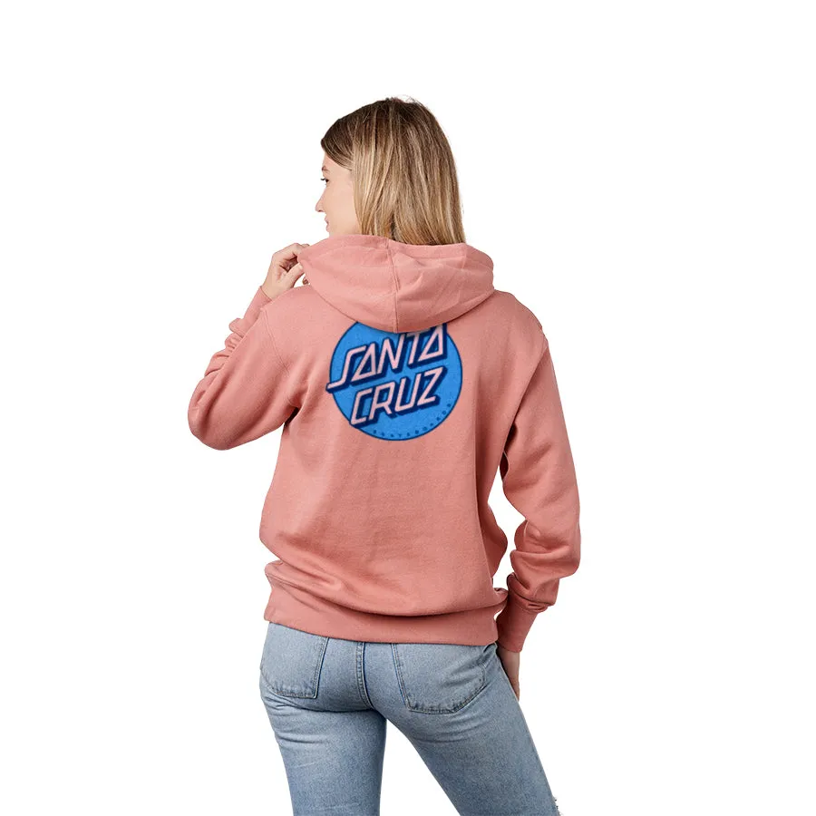 Santa Cruz Other Dot P/O Hooded Womens Sweatshirt Dusty Rose