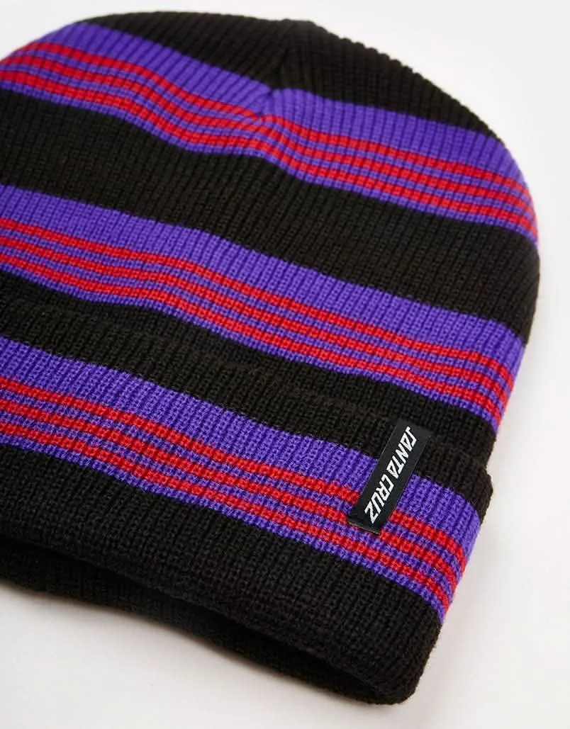 Santa Cruz Seacliff Beanie - Black Stripe