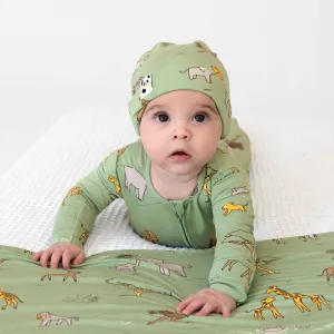 Savannah Bamboo Swaddle & Beanie Set