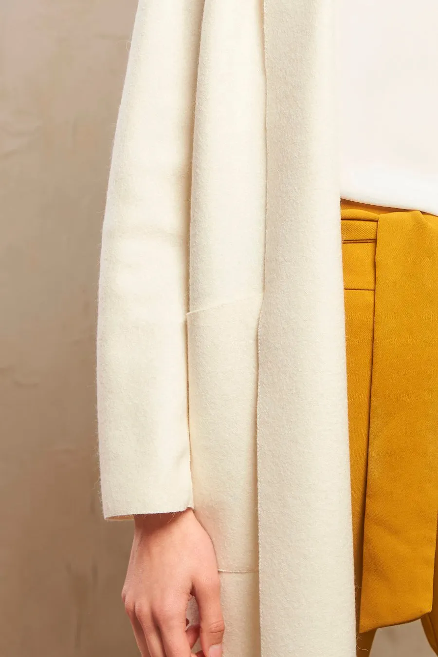 Scala Coat Alpaca & Wool Color Ecru