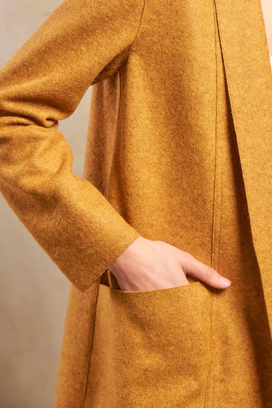Scala Coat Alpaca & Wool Color Senape