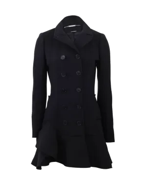 Scuba Wool Peplum Coat