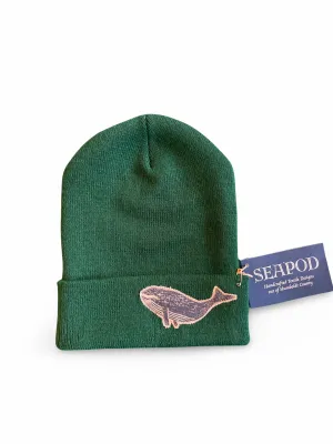 Seapod Whale Beanie - Forest Green
