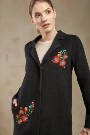 Selina Coat Baby Alpaca & Wool Color Black