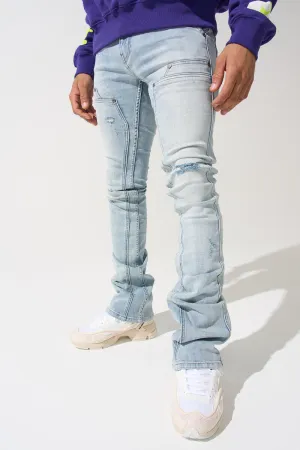 SERENEDE Sky Stacked Jeans (BLUE)