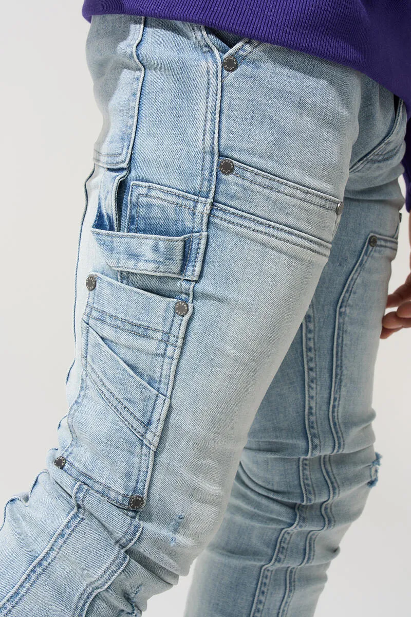 SERENEDE Sky Stacked Jeans (BLUE)