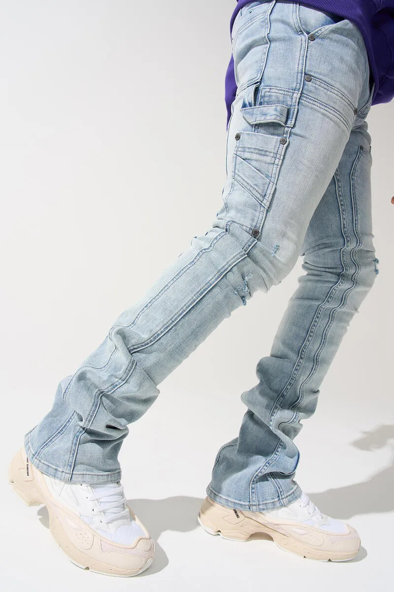 SERENEDE Sky Stacked Jeans (BLUE)