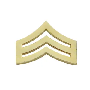 Sergeant Chevron Collar Insignia | Large | Gold or Silver