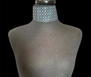 Single Collar Black with Teal