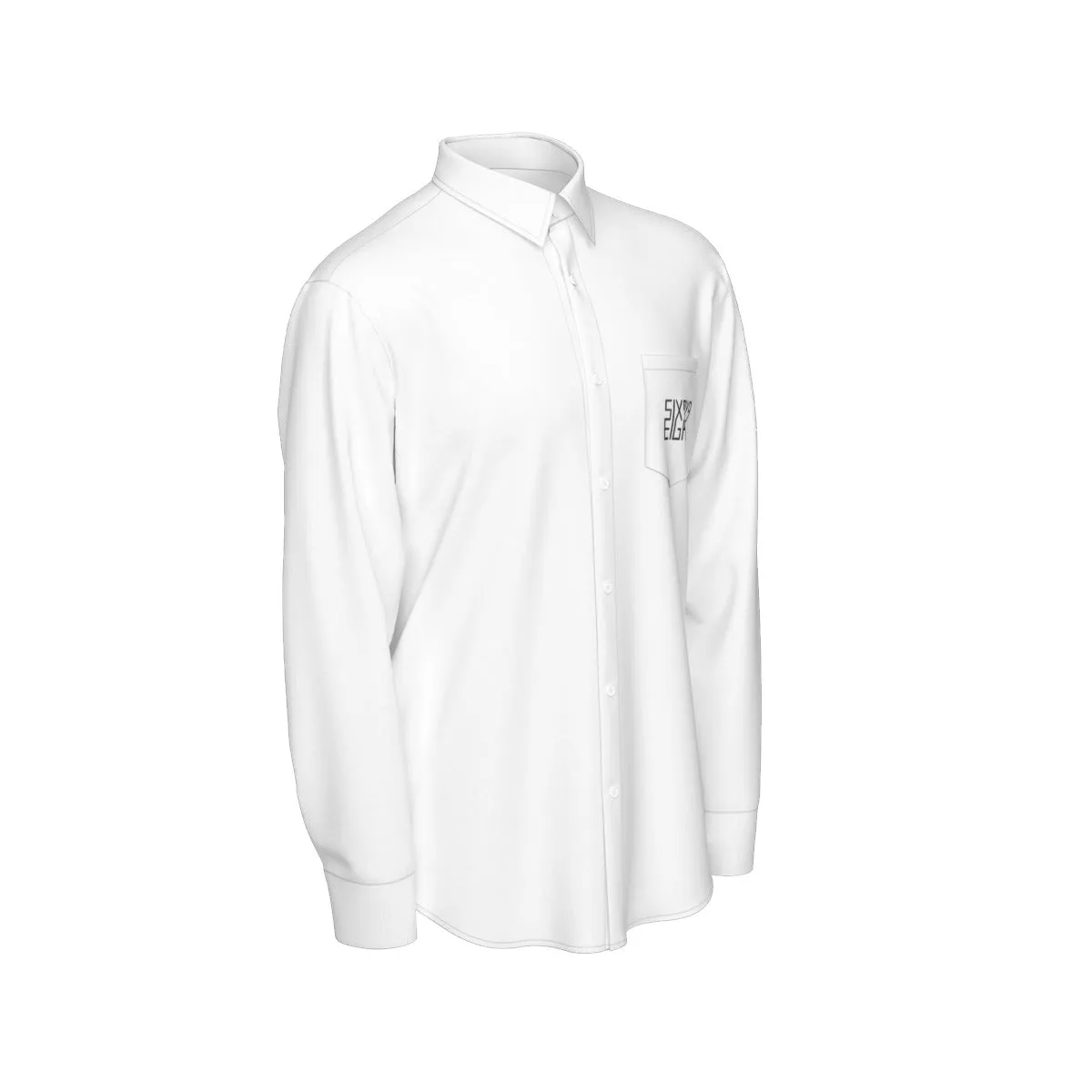 Sixty Eight 93 Logo Black White Men's Cotton Long Sleeve Shirt