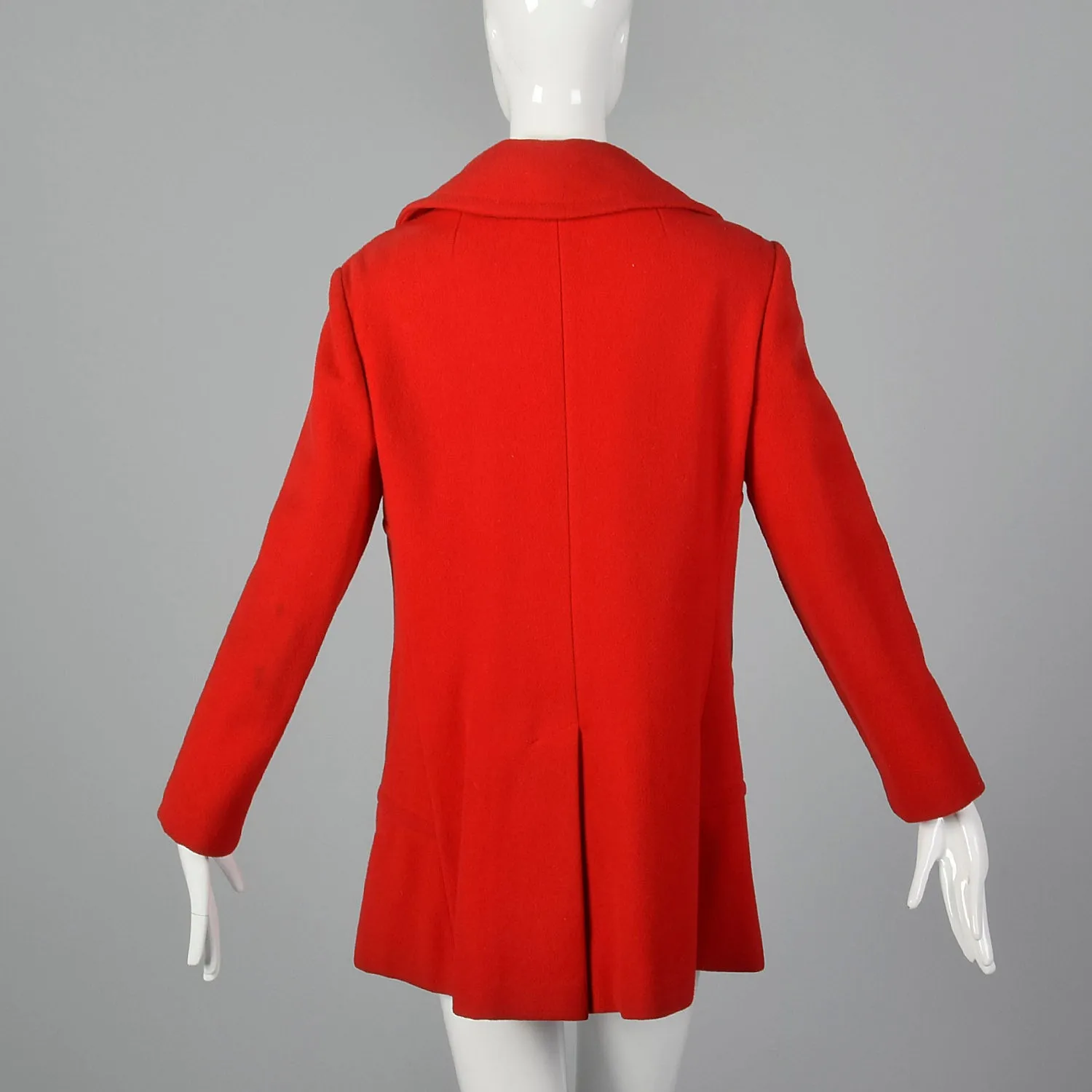 Small Pierre Cardin Red Wool Coat