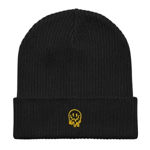 Smiley ribbed beanie