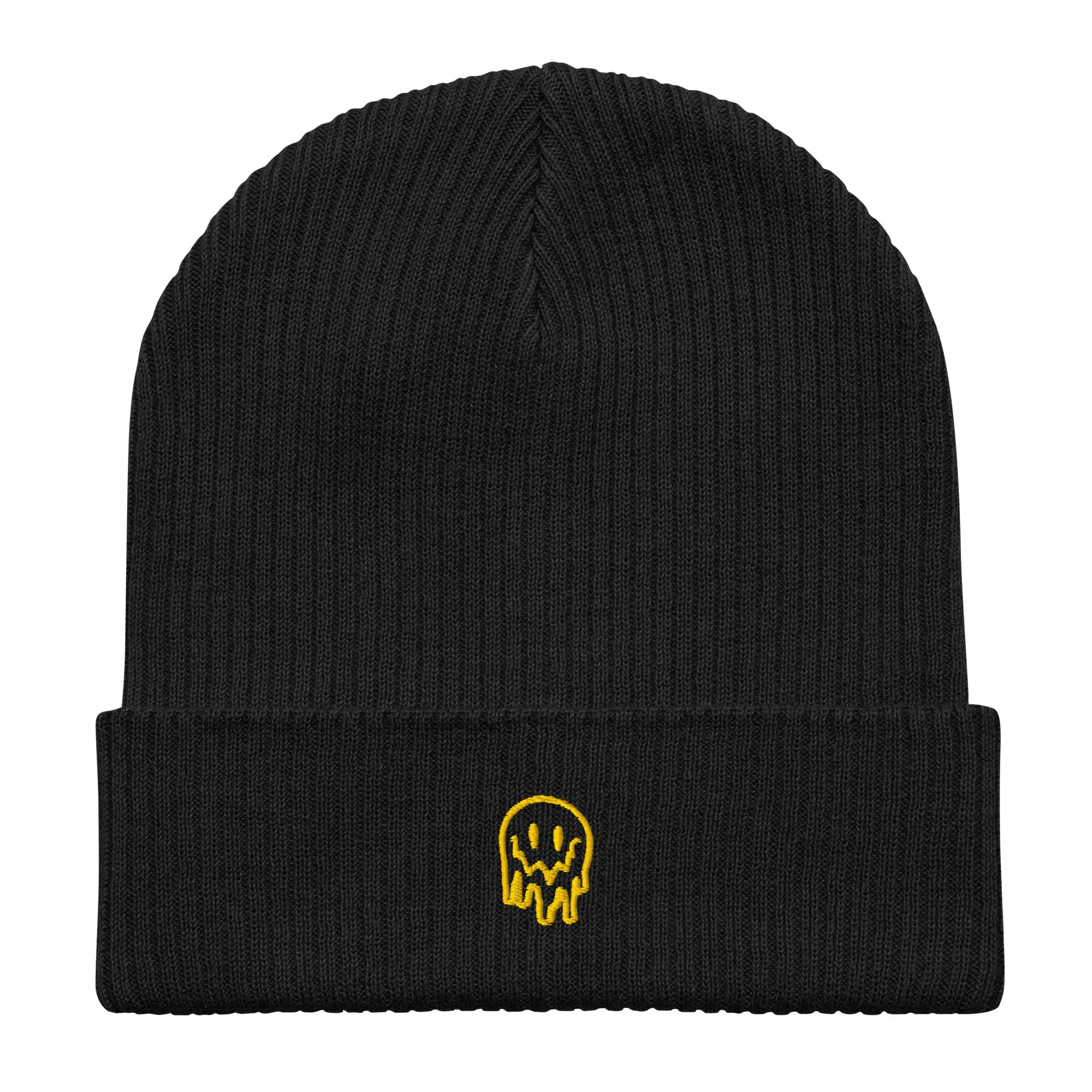Smiley ribbed beanie