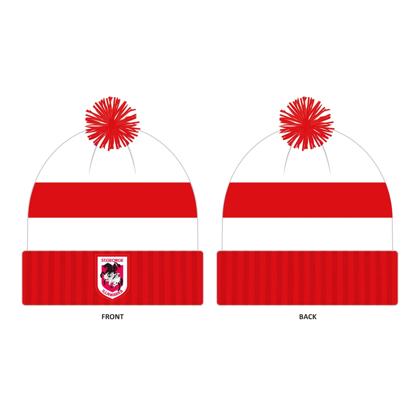 St. George Illawarra Dragons Adult NRL Heritage Retro Beanie Rugby League