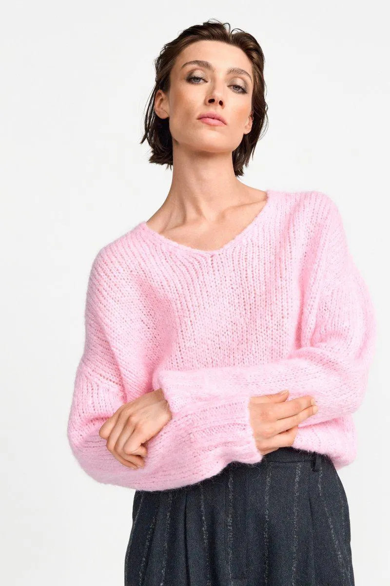Strickpullover mit V-Ausschnitt