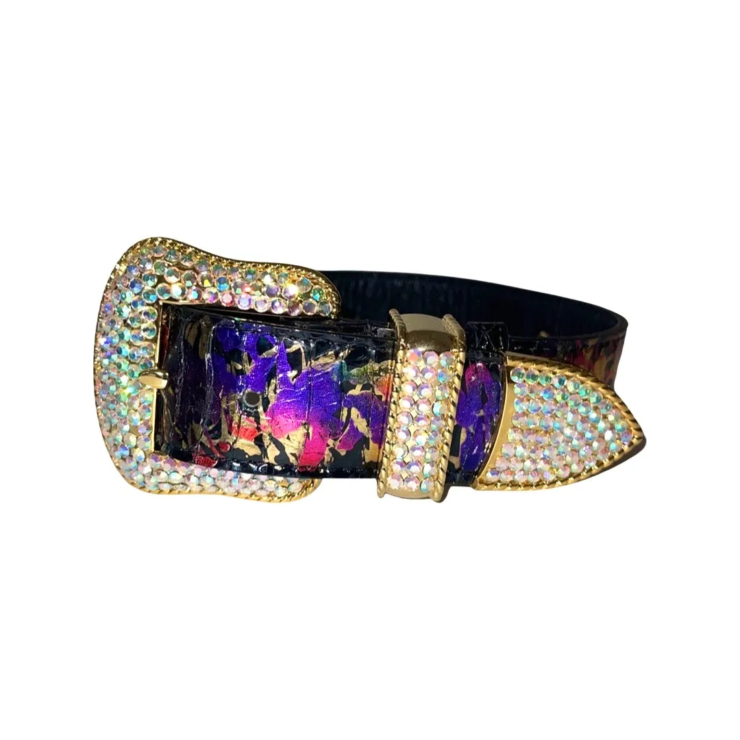 Stunning One OF A Kind Art Deco Custom Snake Collar With Swarovski Crystal Italian Hardware