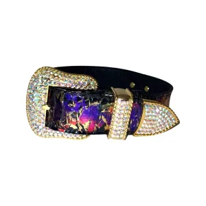 Stunning One OF A Kind Art Deco Custom Snake Collar With Swarovski Crystal Italian Hardware