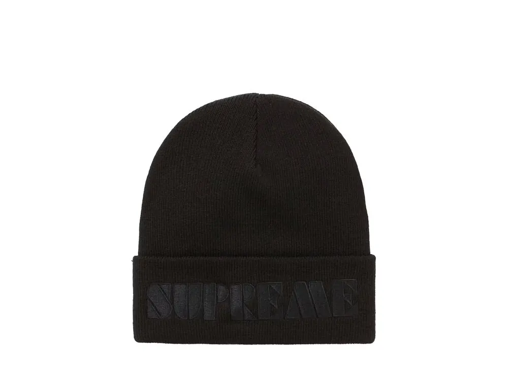Supreme Stencil Beanie Black