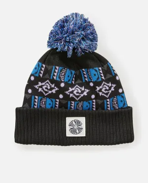 SWC Jacquard Tall Beanie - Black