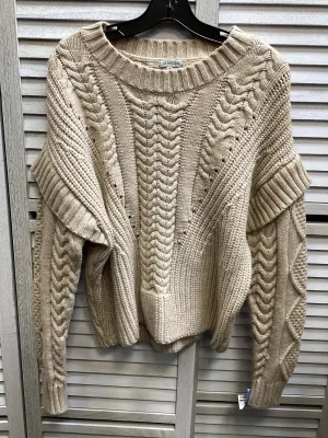 Sweater By Clothes Mentor In Tan, Size: M