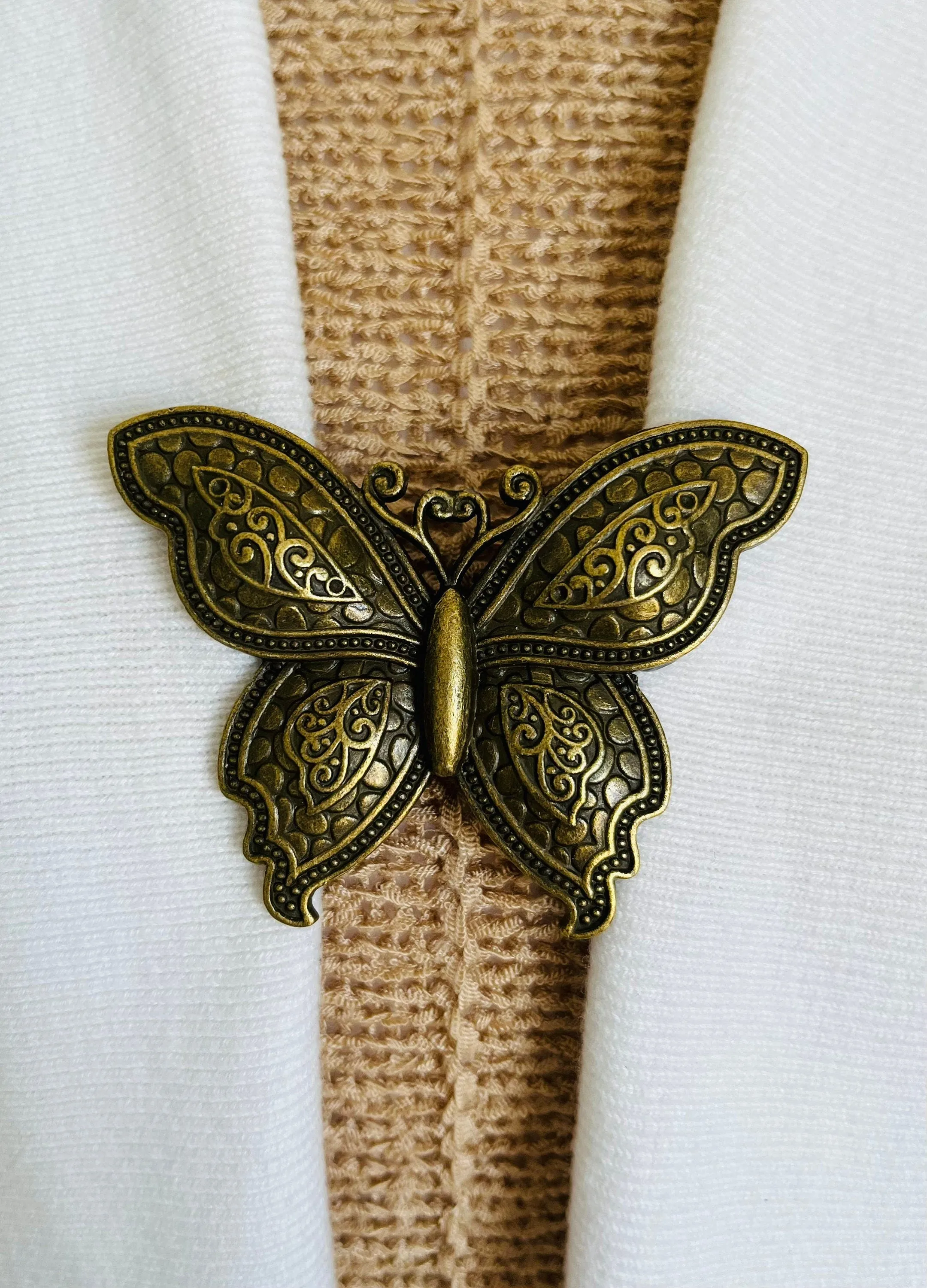 Sweater Clips Bronze Butterfly Sweater Clip Cardigan Clasp Vintage Style Jewelry Gift Gifts for Her by Fabulici