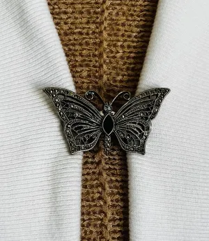 Sweater Clips Butterfly Sweater Clip for Cardigan Clasp Vintage Shawl Clip Sweater Guard Jewelry Gift for Mom Gift for Her by Fabulici