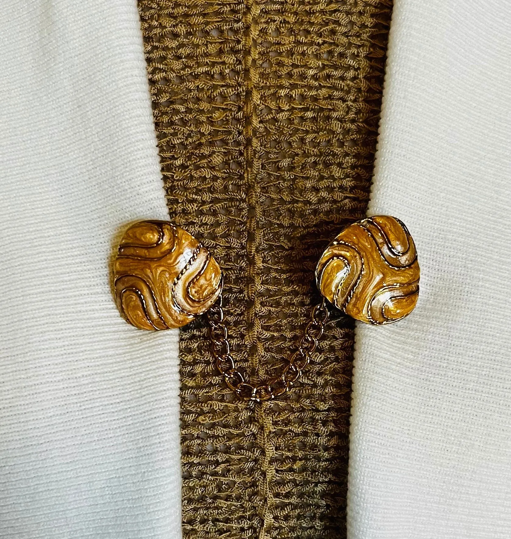 Sweater Clips Swirl Sweater Clip for Cardigan Clasp Minimalist Chain Clip Kimono Jewelry Gift for Mom Gifts for Her by Fabulici