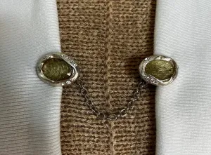 Sweater Clips Vintage Geometric Sweater Clip for Cardigan Clasp Kimono Clasps Chain Kameez Clip Cinch Clip for Sweater Guard Gift for Her