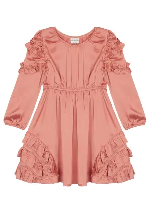 Symphony Ruffled Long Sleeve Dress