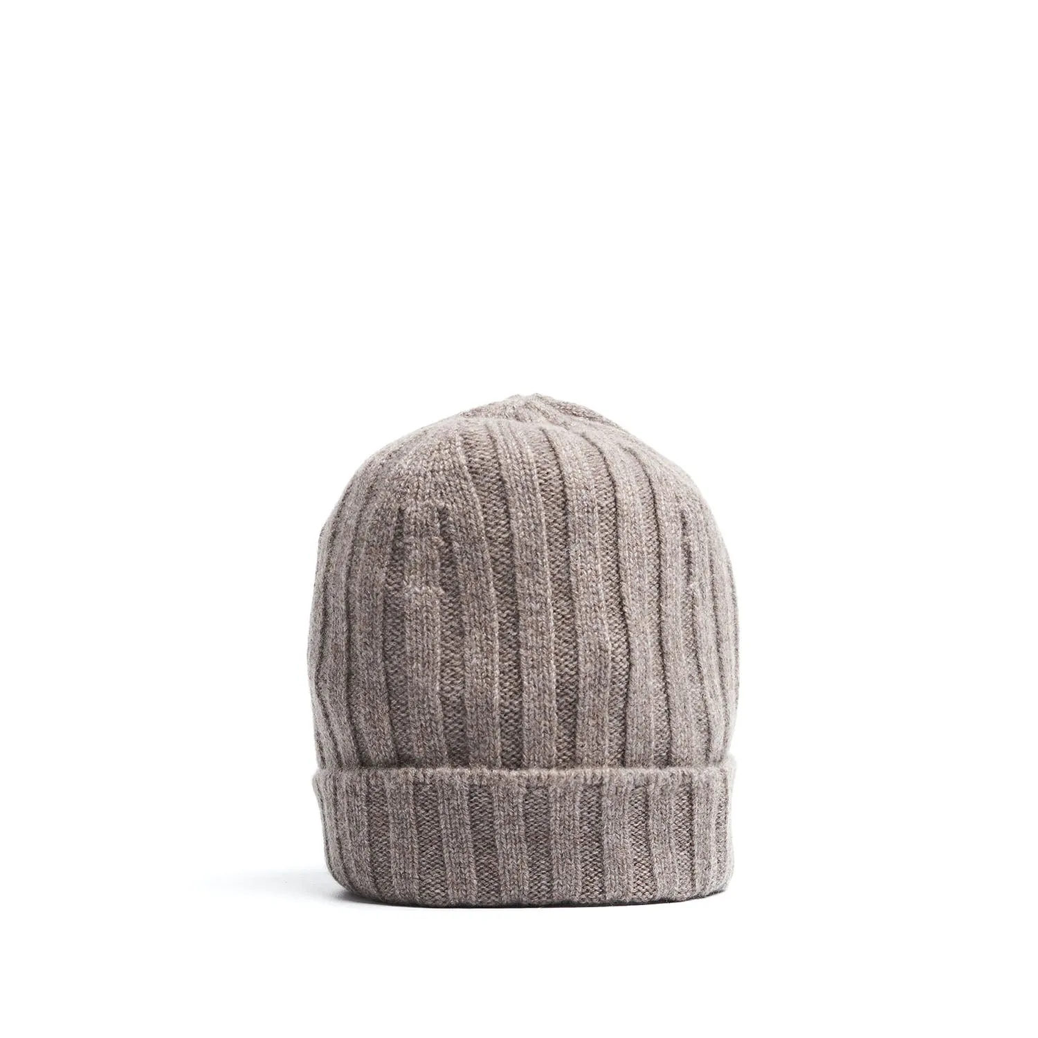 TAUPE COLOUR RIBBED BEANIE